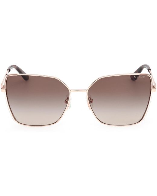 Lunettes de soleil GU00192 Lunettes de soleil, Or/Marron, 59 mm Guess en coloris Brown