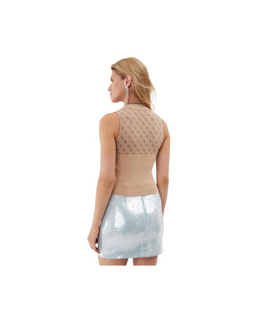 Pull Lise 4G Guess en coloris Natural