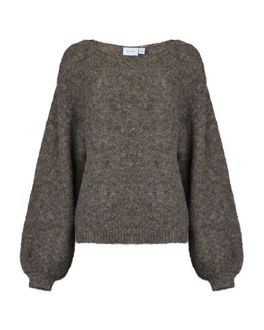 Pull Vimarley L/S Knit Pullover Vila en coloris Gray