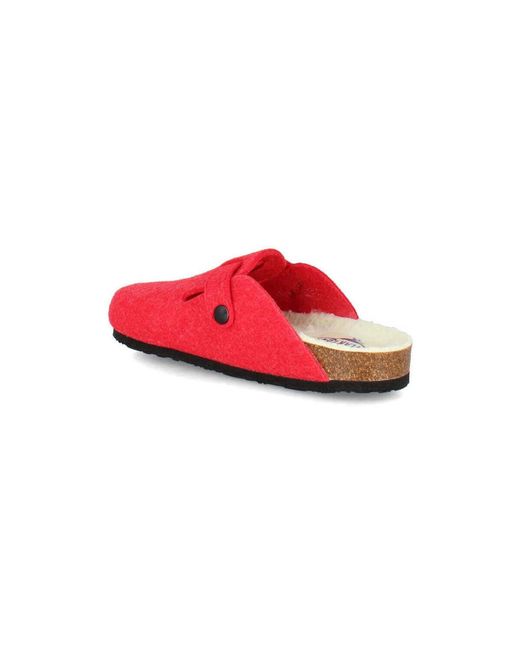 Chaussons blogg wool f Plakton en coloris Red