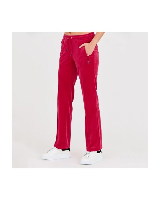 Juicy Couture Broek Tina Trackpants Wit in het Red