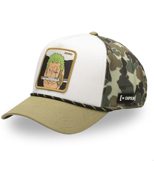 Casquette Casquette trucker premium avec filet One piece Zoro Camo Capslab pour homme en coloris Green