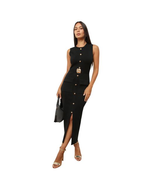 La Modeuse Lange Jurk 75970_P179872 in het Black
