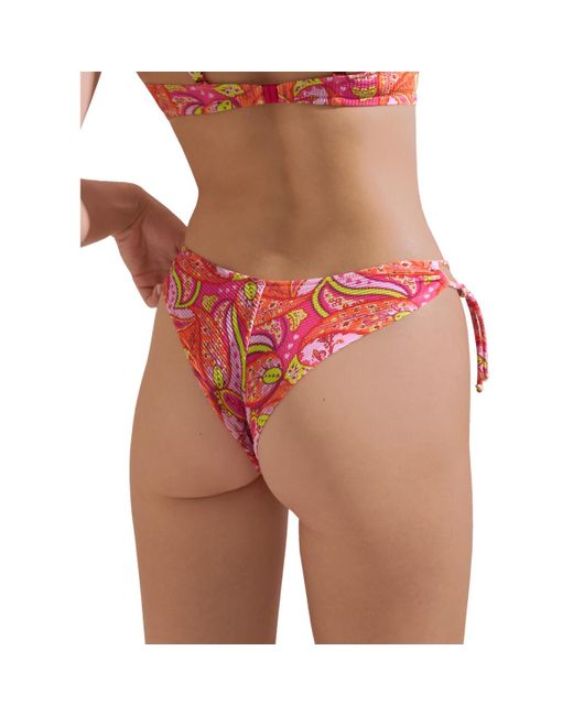 Maillots de bain Bas maillot brésilien de bain échancré taille basse Kavala Lisca en coloris Red
