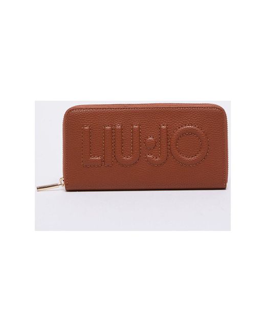 Portefeuille Portefeuille grand format avec maxi logo Liu Jo en coloris Brown