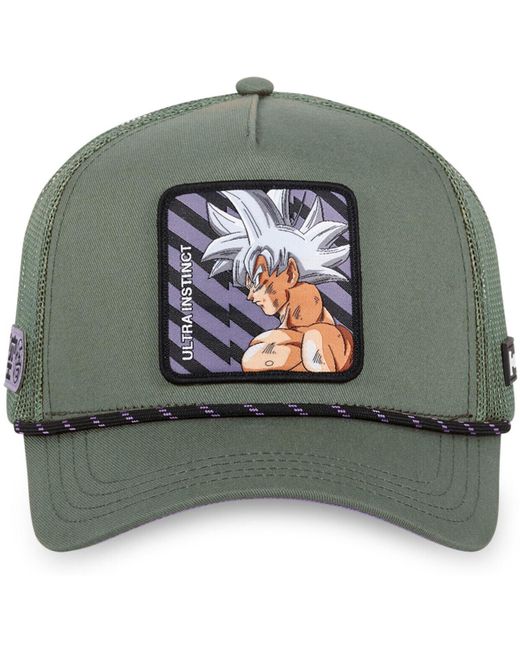 Casquette Casquette trucker avec filet Dragon Ball Super Ultra Capslab en coloris Green