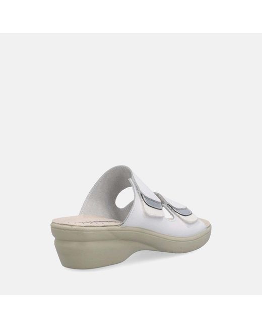 Mules CIABATTE Valleverde en coloris White