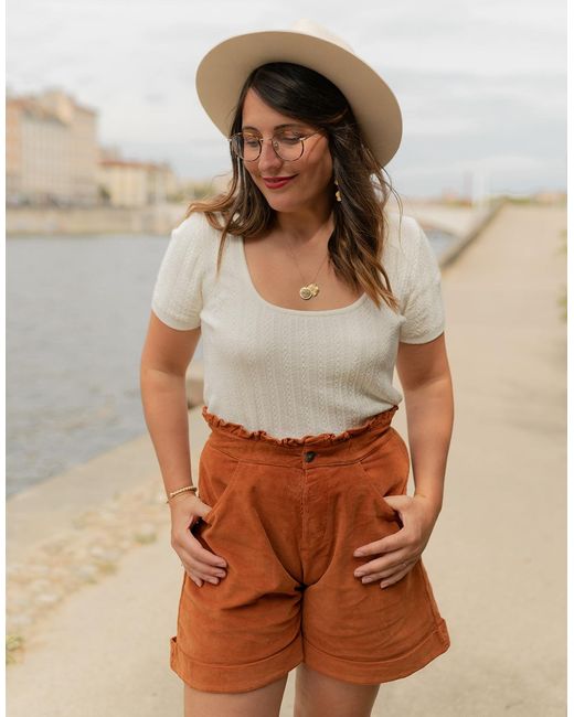Blouses ERABLE Celeste en coloris Brown