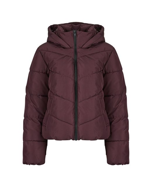 ONLY Donsjas Onlclair Puffer Hood Jacket in het Purple