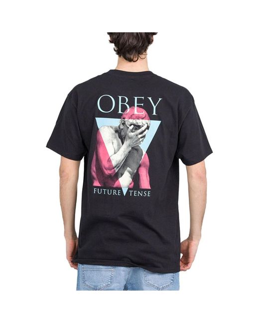 T-shirt 165263778 Obey pour homme en coloris Black