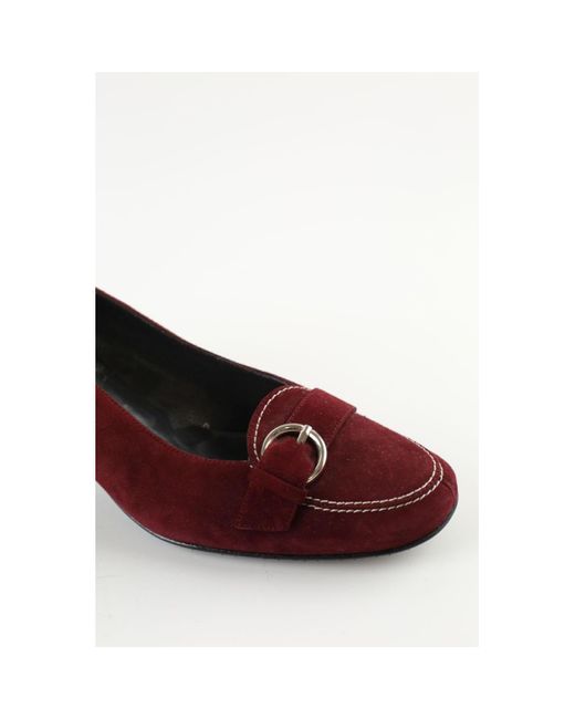 Chaussures escarpins Talons en daim bordeaux Stuart Weitzman en coloris Red