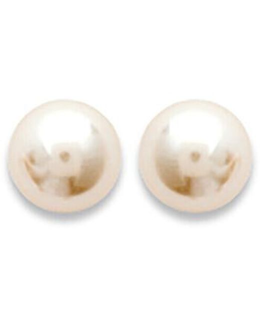 Boucles oreilles Puces d'oreilles perles 5 mm Brillaxis en coloris White