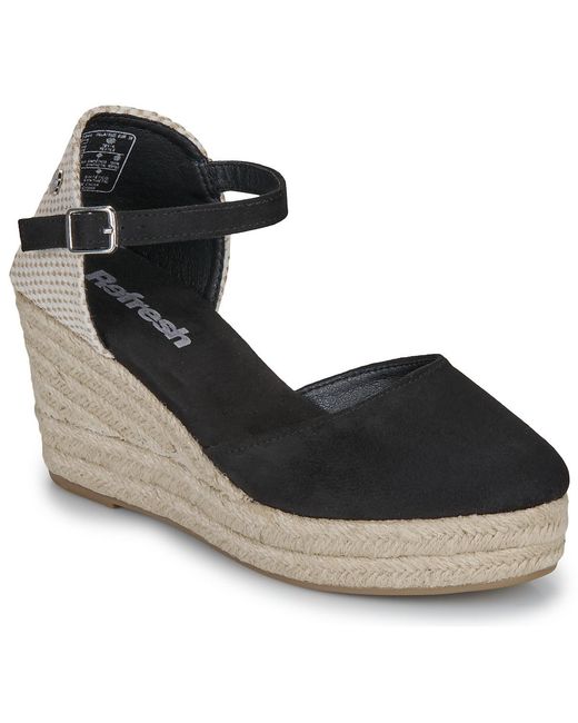 Sandali Con Zeppa 172644 di Refresh in Black