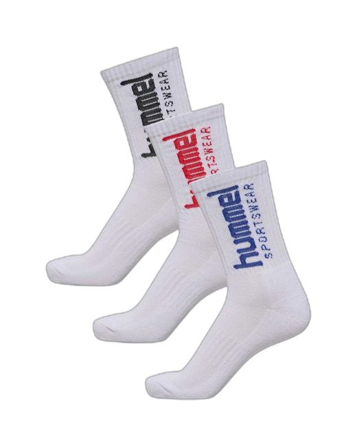 Hummel Sokken Chaussettes Chevron High Retro (X3) in het Blue voor heren