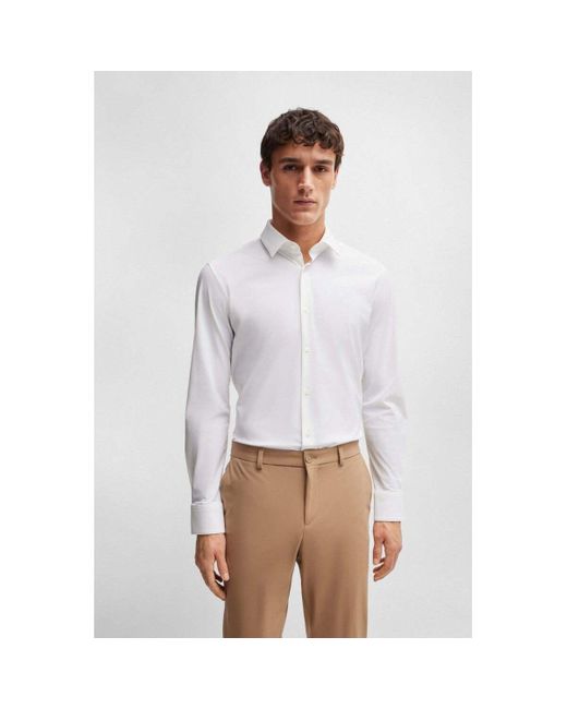 Chemise Chemise blanche BOSS pour homme en coloris Blanc Lyst