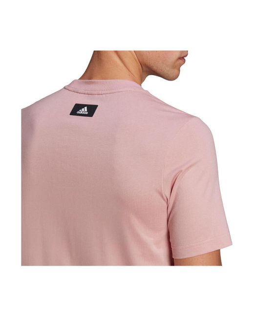 Polo M FI 3BAR TEE Adidas pour homme en coloris Pink