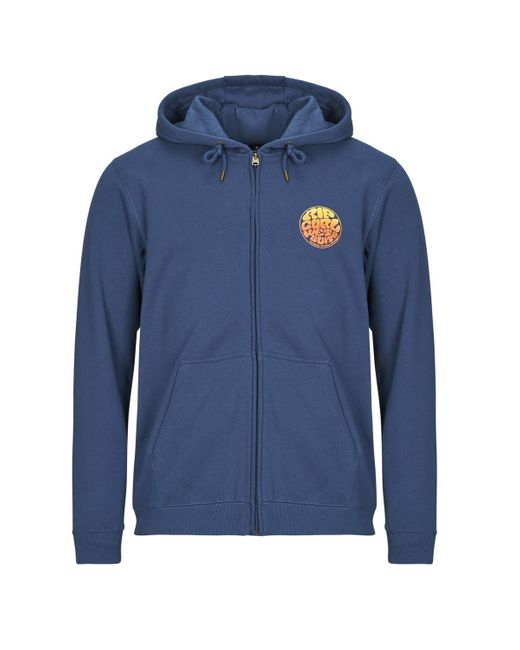 Felpa Wettie Passage Icon Zip Thru di Rip Curl in Blue da Uomo