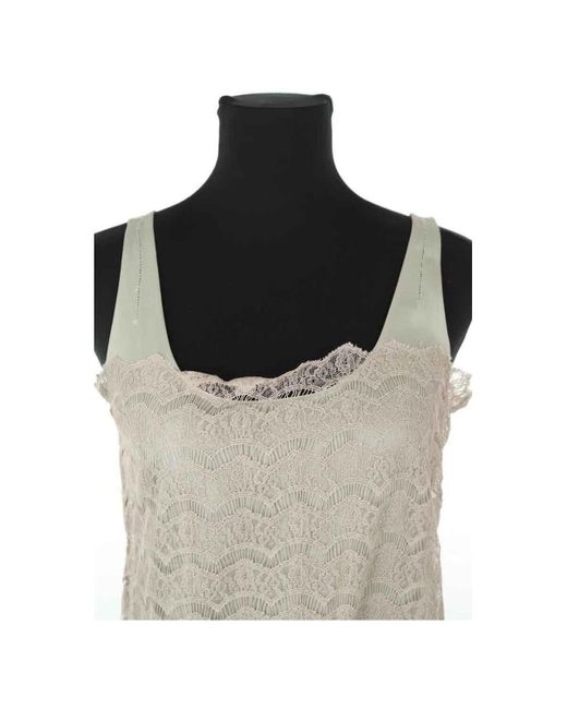 Blouses Top en soie kaki Diane von Furstenberg en coloris Multicolor