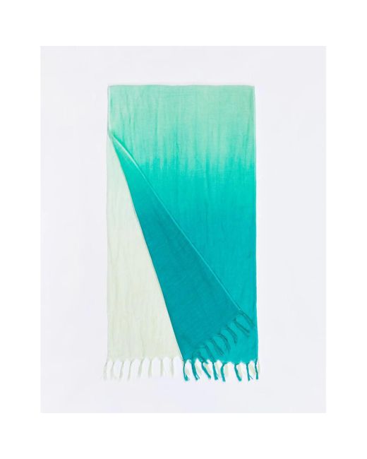 Echarpe Etole rectangulaire unie en lin HUGO La Fiancee Du Mekong en coloris Blue