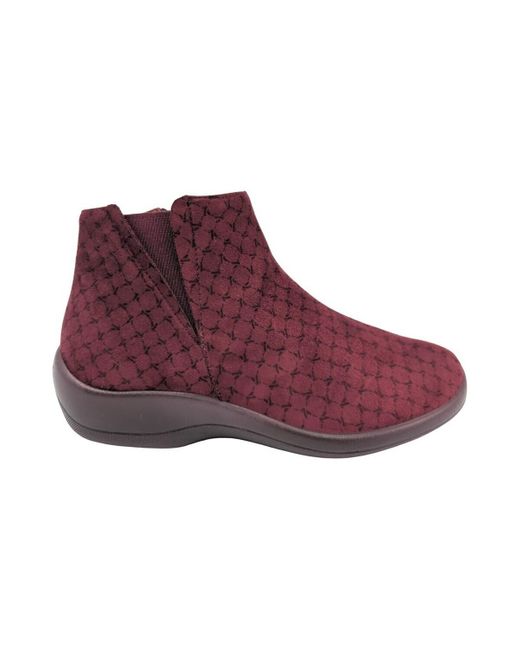 Bottines BUTIN ARDALES LICRA BORDEAUX Arcopedico en coloris Red