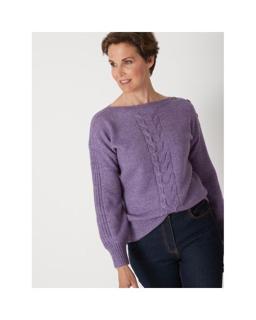 Pull by - Pull encolure bateau torsadé Daxon en coloris Purple