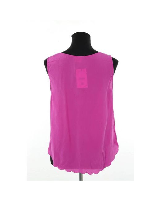 Blouses Top sans manche en soie violette Des Petits Hauts en coloris Purple