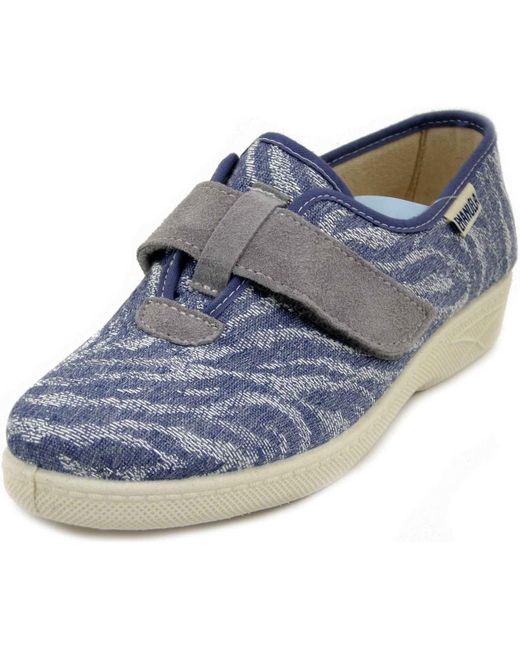 Chaussons Chaussures, Sneakers, Tissu -2222J Emanuela en coloris Blue