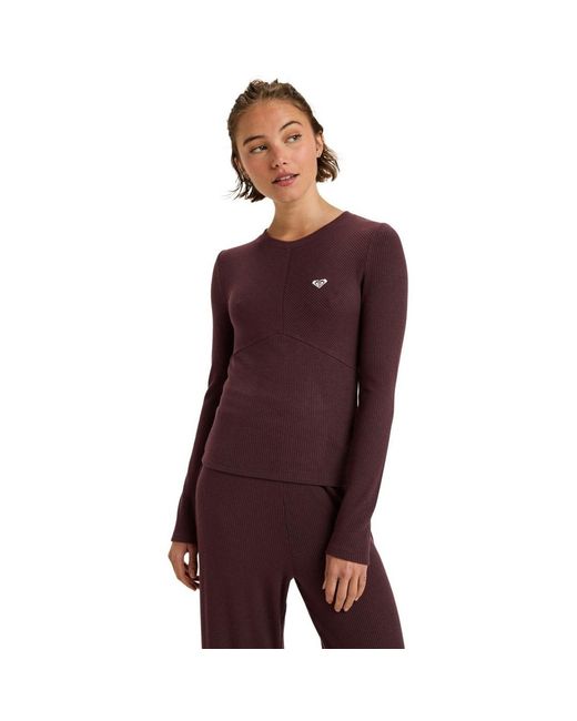 Pull Rise Vibe New Rib Roxy en coloris Red