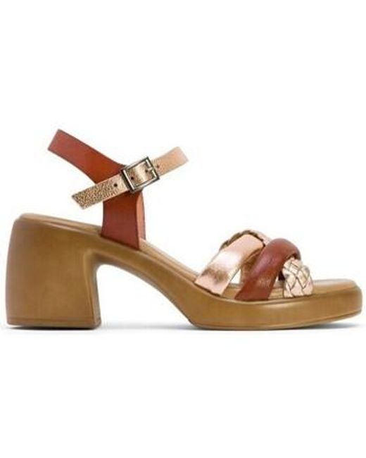 Sandales SANDALIA TACON PIEL CUERO ROSE HALEY Porronet en coloris Brown