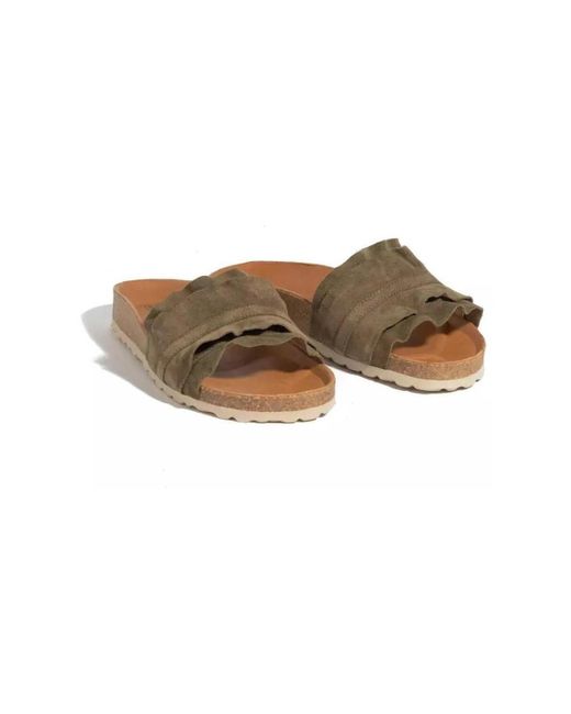 Baskets 3300620220-KAKI Verbenas en coloris Brown