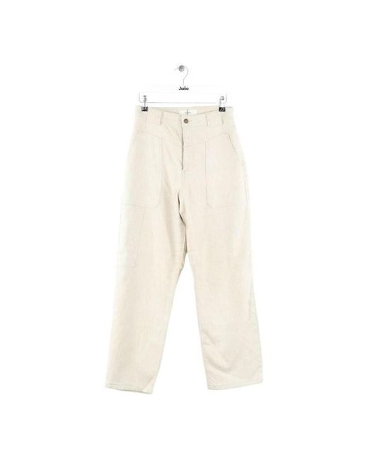 Pantalon Pantalon droit en coton écru Ba&sh en coloris Natural