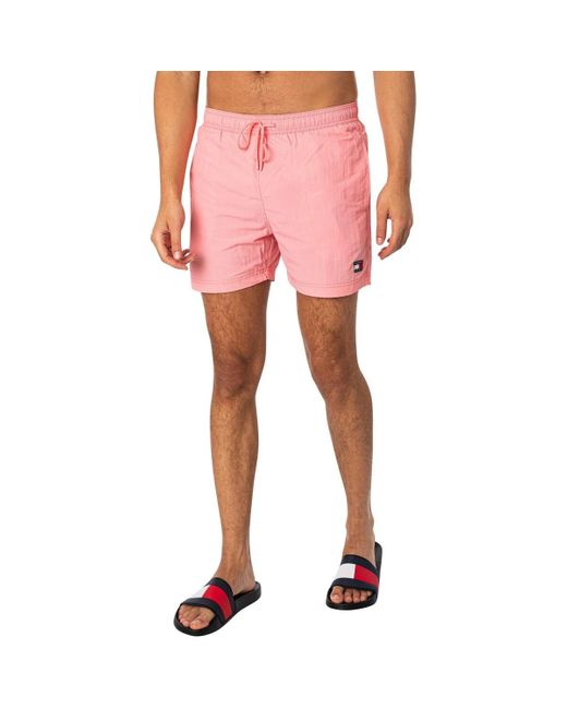 Maillots de bain Short de bain en nylon froissé Tommy Hilfiger pour homme en coloris Pink