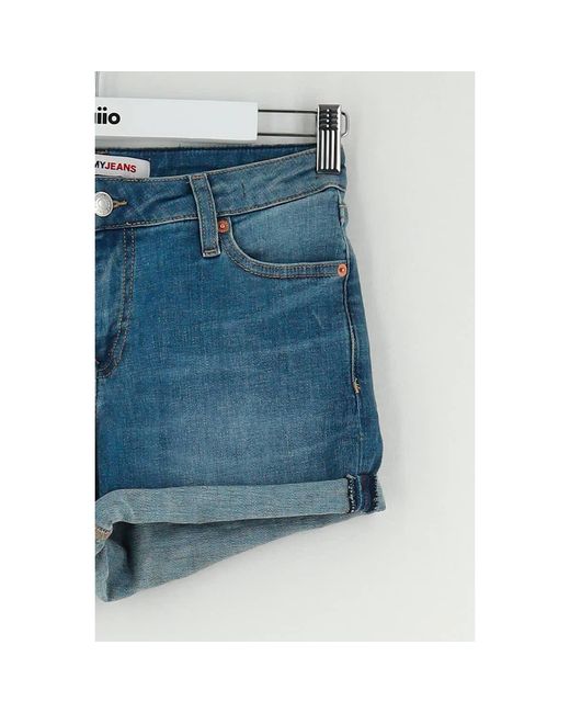 Short Short en coton bleu Tommy Hilfiger en coloris Blue