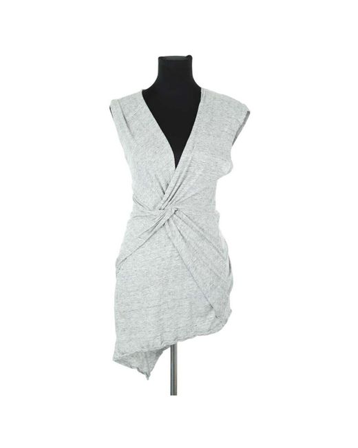 Robe courte Robe en coton grise IRO en coloris Gray