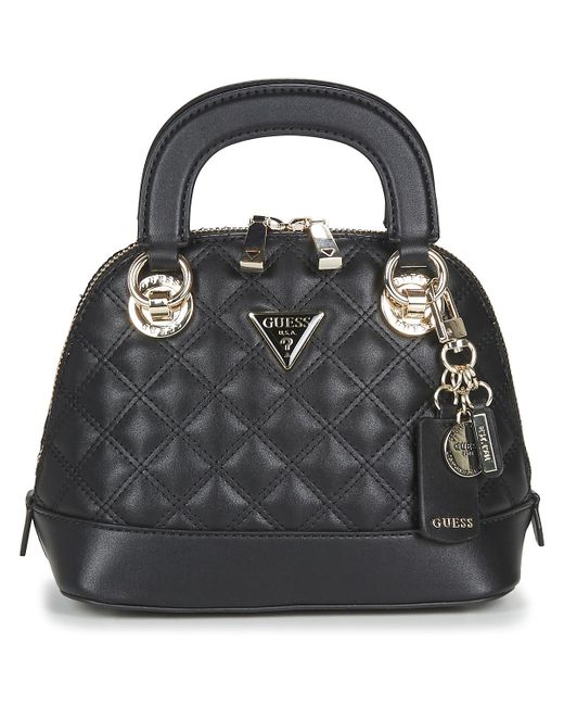 CESSILY SMALL DOME SATCHEL Sac à main Guess en coloris Noir | Lyst