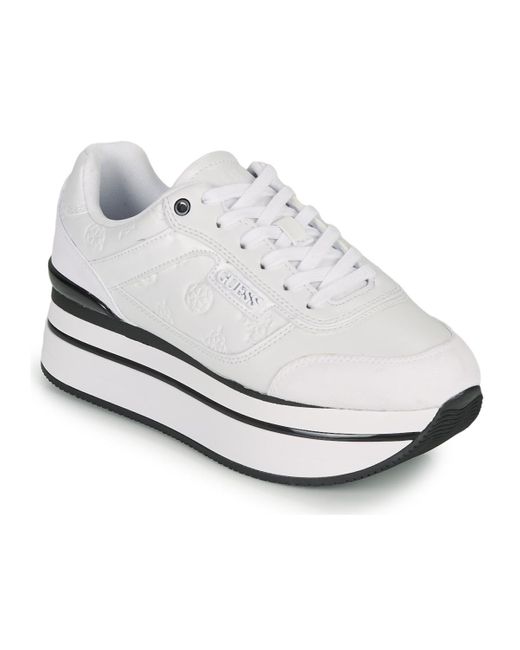 Guess Lage Sneakers Hansin in het Wit - Bespaar 12% - Lyst