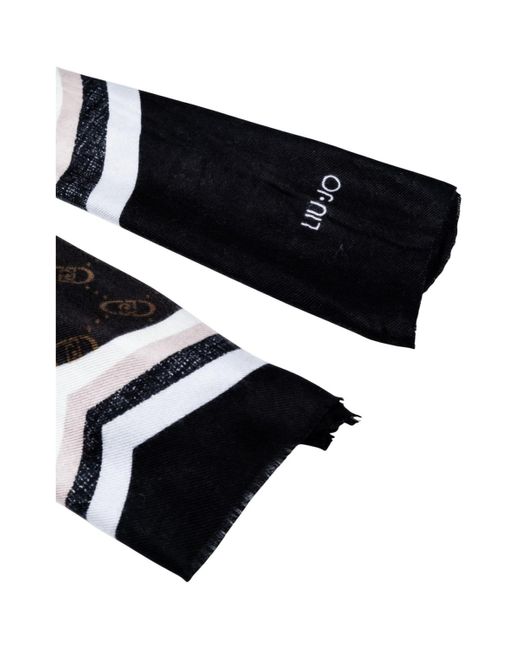 Echarpe STOLA PORTALOGO 70X180 2F5082 T0300 Liu Jo en coloris Black