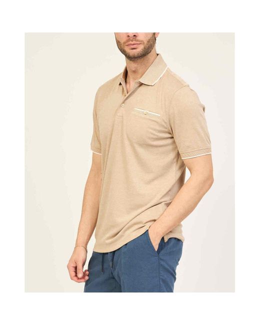 T-shirt Polo en coton avec poche poitrine Bugatti pour homme en coloris Natural