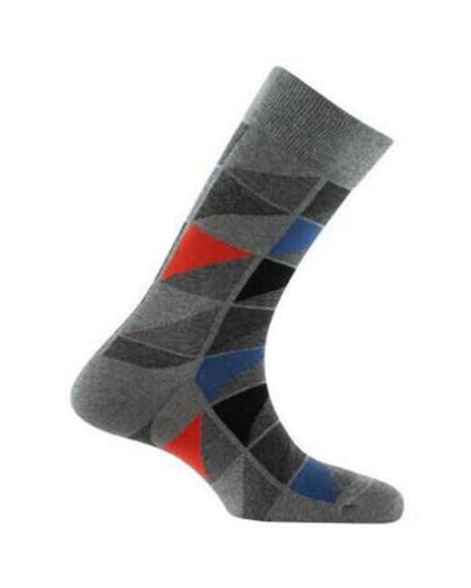 Chaussettes Mi-chaussettes en coton motif géométrique MADE IN FRANCE Kindy pour homme en coloris Gray