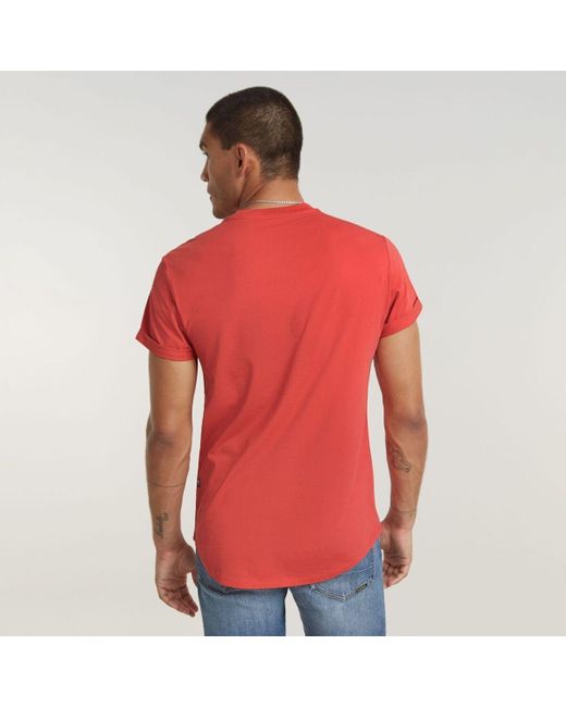 T-shirt D16396 B353 LASH-5789 FINCH G-Star RAW pour homme en coloris Red