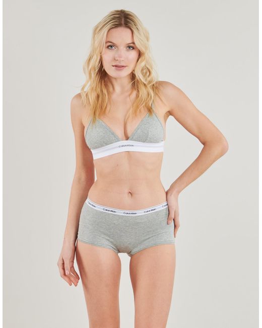 Calvin Klein Gray Dreieck-Bh Bügellos Unlined Triangle