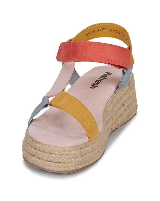 Sandales Compensées 170849 Refresh en coloris Pink