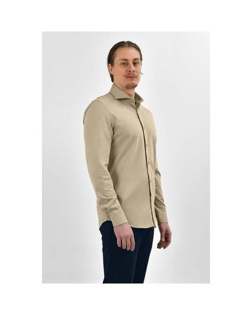 Vercate Overhemd Lange Mouw Japanese Knitted in het Natural voor heren