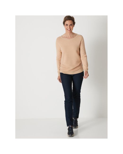 Pull by - Pull encolure bateau Daxon en coloris Natural