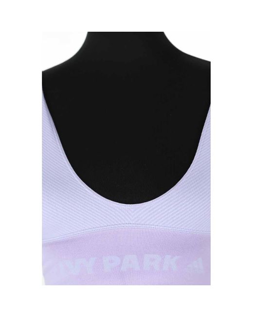 Blouses Top sans manche violet Adidas en coloris Black