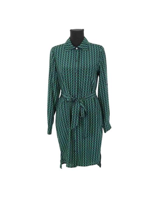 Robe courte Robe en soie verte Diane von Furstenberg en coloris Green