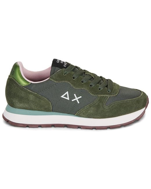 Sun 68 Lage Sneakers Ally Solid in het Green
