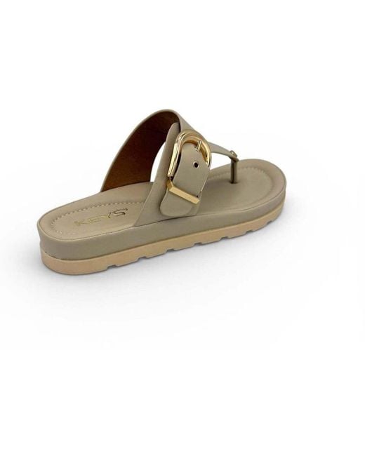 Tongs Keys en coloris Natural
