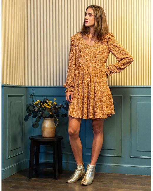 Celeste Korte Jurk Olympe in het Orange