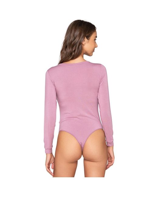 Maillots de corps Body string manches longues MICRO TOUCH COMFORT Splendida Luna en coloris Purple